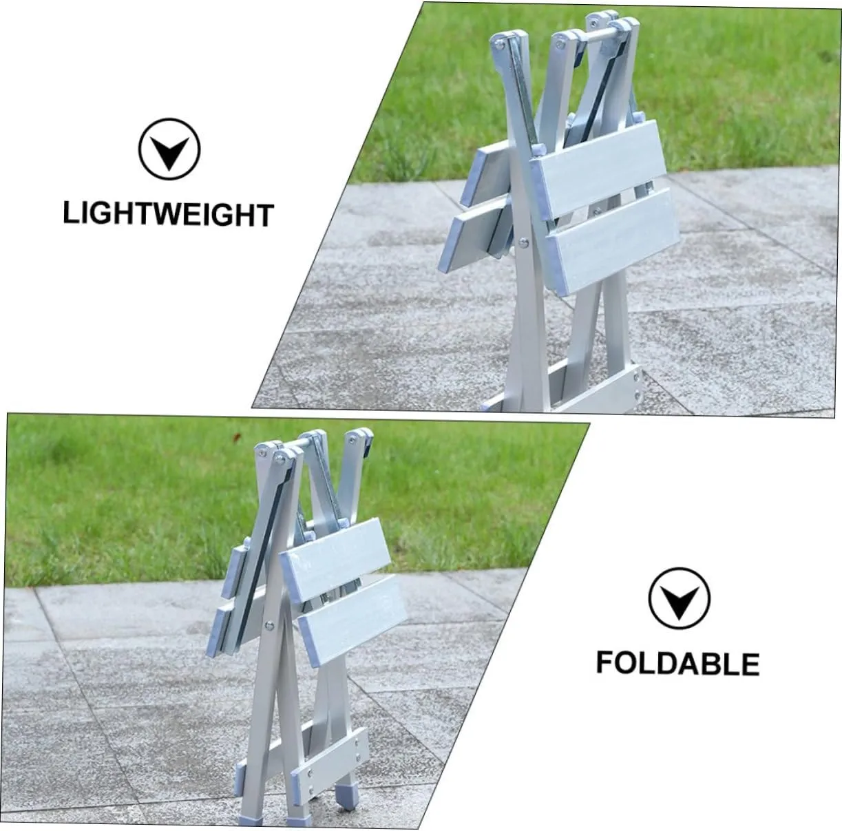 Outdoor Camping Chair Aluminum Alloy Stool Strong Load-Bearing Capacity Simple and Practical for Kitchen and Garden