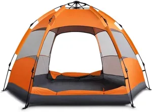 Outdoor Camping Family Tent 3-4 Person Camping Tent, Waterproof & Windproof Lightweight Backpacking Tent Suitable for Outdoor,Hiking,Glamping, Mountaineering and Travel