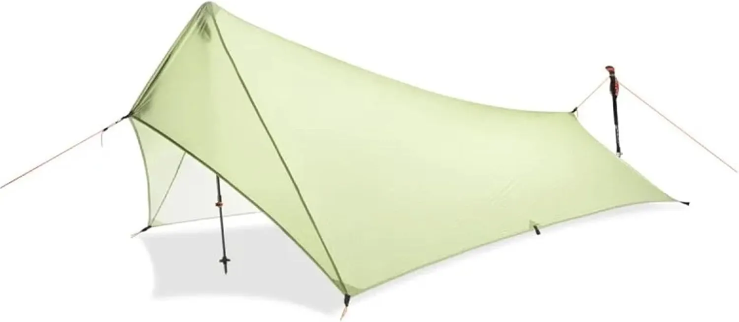 Outdoor Camping Tarp Ultralight Portable Mini Single Player Without Pole Tent 20D Nylon Rainproof Awning for Outdoors, Picnic(Orange)