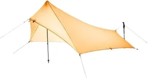 Outdoor Camping Tarp Ultralight Portable Mini Single Player Without Pole Tent 20D Nylon Rainproof Awning for Outdoors, Picnic(Orange)
