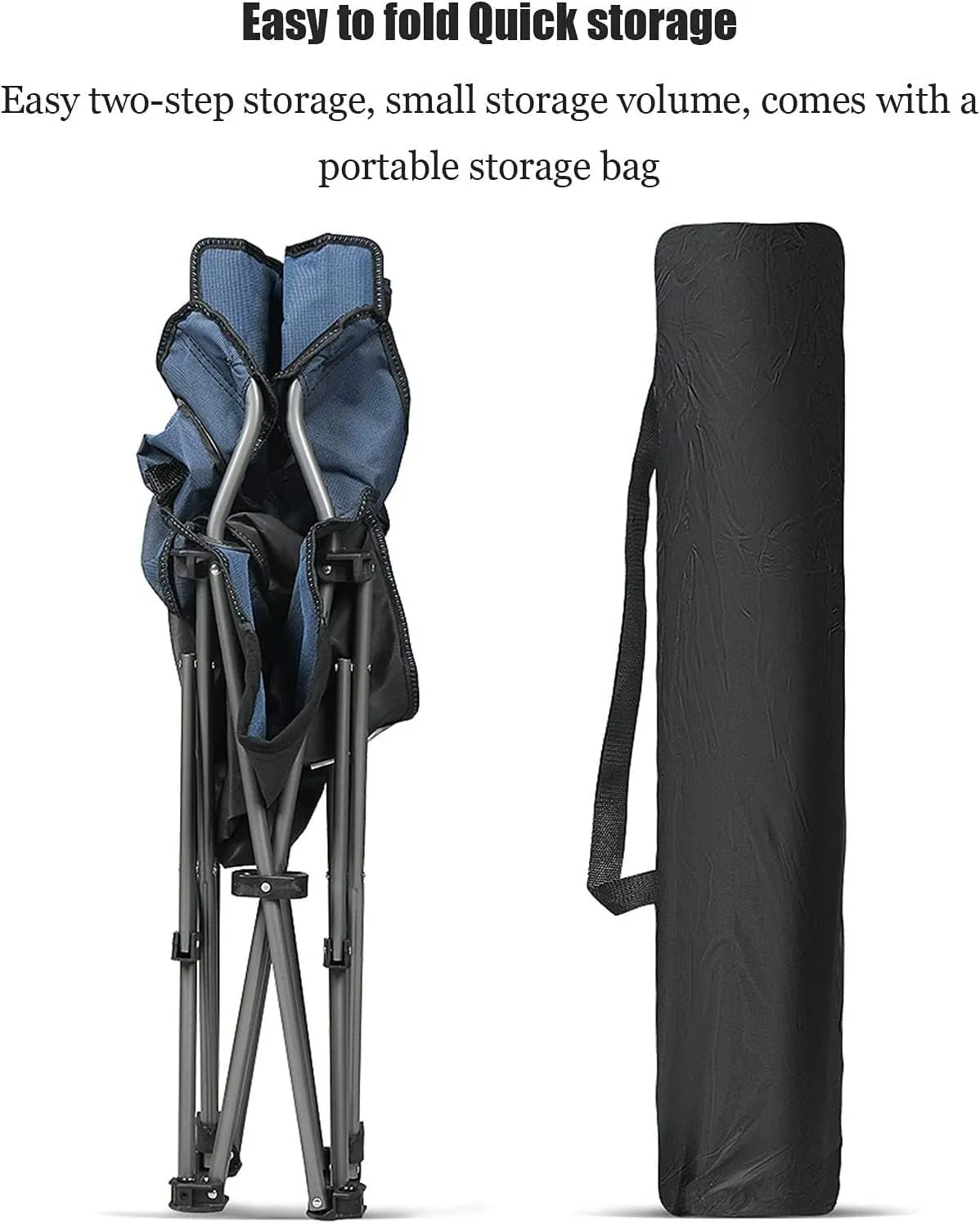 Outdoor Chair Folding Camping Chair Outdoor Folding Chair Portable Lawn Folding Seat Armchair with Cup Holder Pillow and Carry Bag Leisure Recliner Stool Camping Chair Foldable Chair