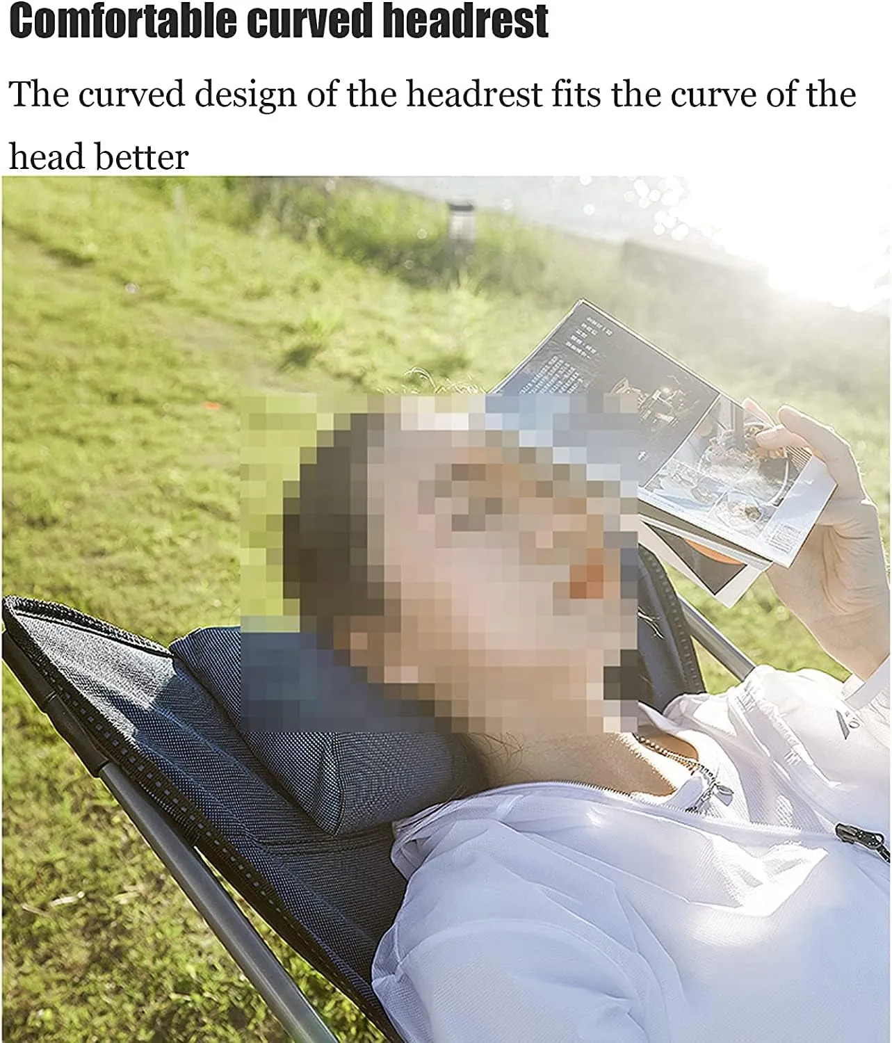 Outdoor Chair Folding Camping Chair Outdoor Folding Chair Portable Lawn Folding Seat Armchair with Cup Holder Pillow and Carry Bag Leisure Recliner Stool Camping Chair Foldable Chair
