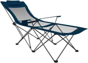 Outdoor Chair Folding Camping Chair Portable Camping Chair With Footrest Mesh Backrest Folding Reclining Lunch Break Bed Sitting Lying Dual-Purpose Beach Seat Camping Chair Foldable Chair ( Color : D