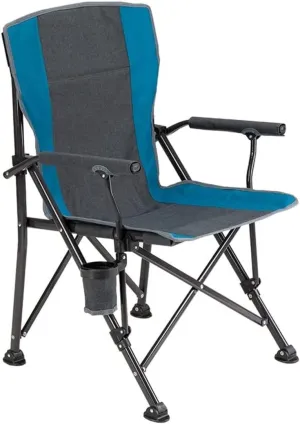 Outdoor Chair Folding Camping Lightweight High Back Padded Lawn with Arm Rest Cup Holder Portable Carrying Bag Foldable