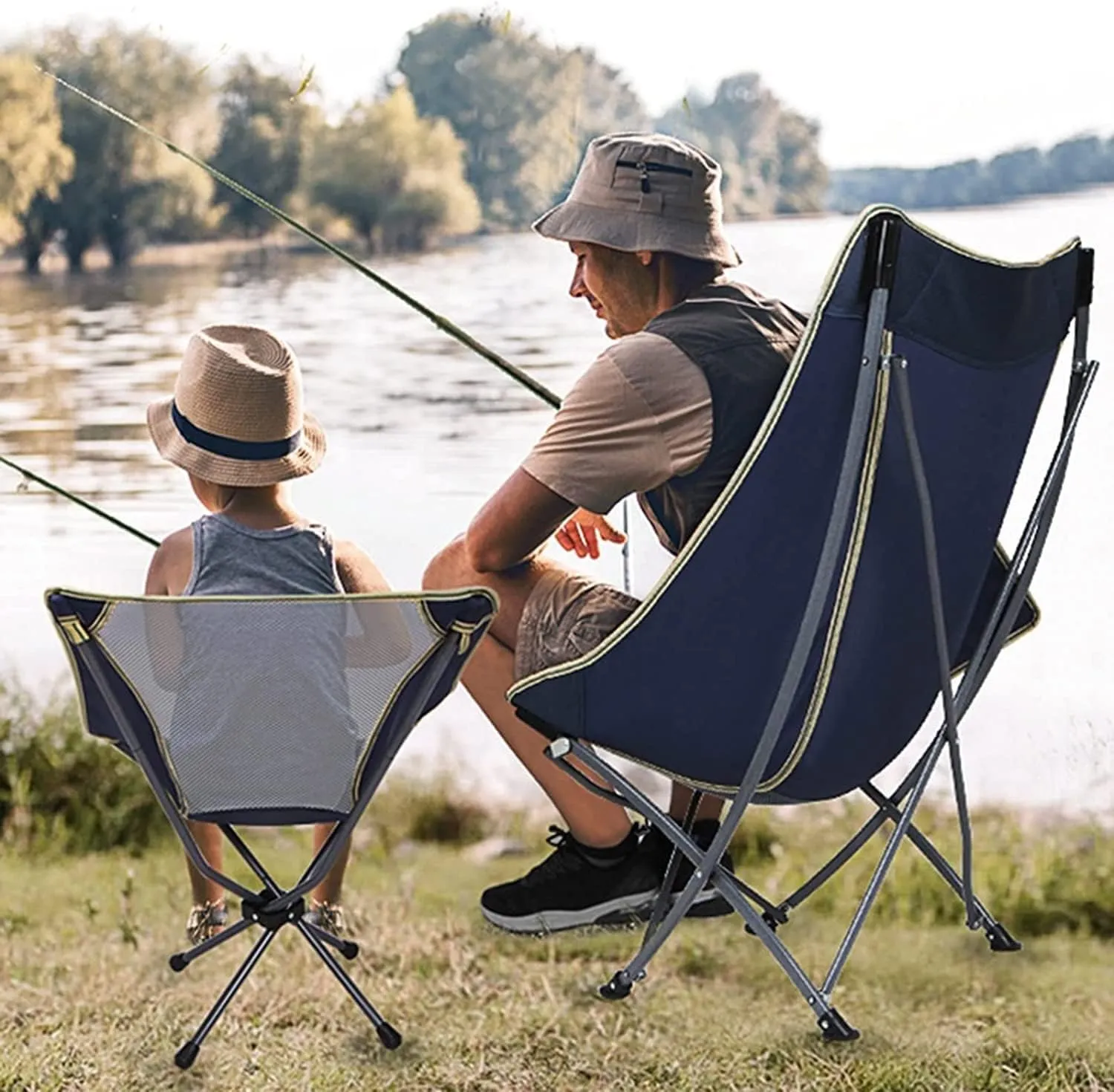 Outdoor Chair Folding Camping Ultralight with Backrest Leisure Beach Seat Mesh External Hanging Bag Portable Backpack Foldable