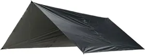 Outdoor Hammock Tarp Waterproof Lightweight Tarpaulin Awning with Rope Shade Outdoor Canopy Camping Picnic(Black)