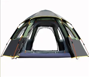 Outdoor Large Hexagonal Tent Portable Picnic Camping Park Tent Rainproof Tent