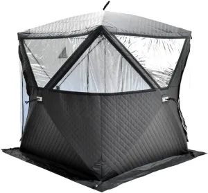 Outdoor Multi-Person Four-Season Sauna House Thickened and Warm Winter Fishing Tent Large Window Chimney Mouth Model Quick Opening and Easy to Carry