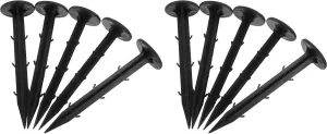 Outdoor Plastic Stakes 100 Pcs Tent Stakes Heavy Duty Spikes for Tent Ground Tarp Gardening