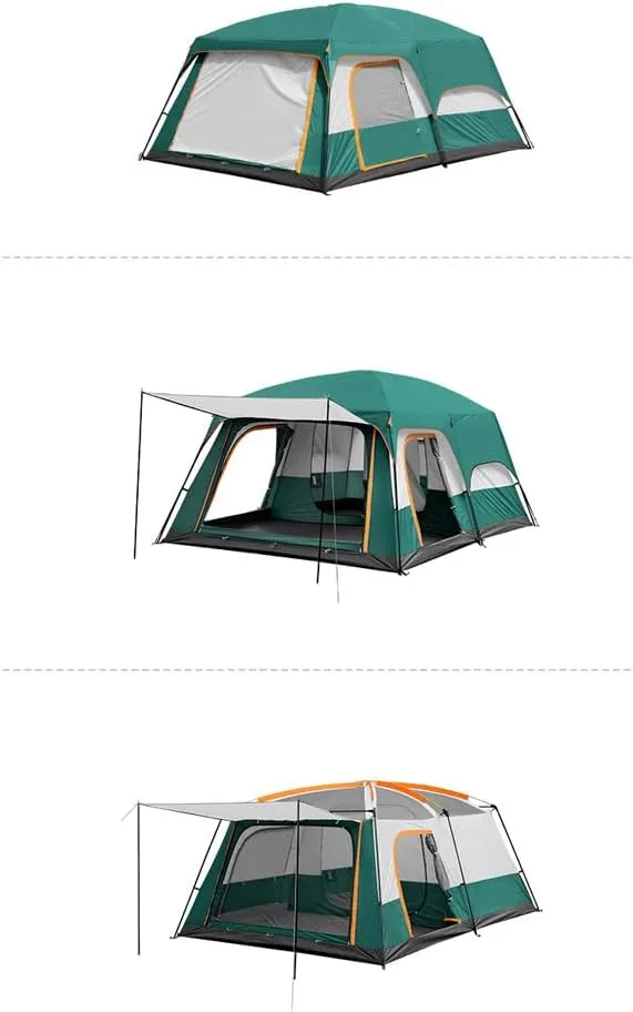Outdoor Travel Camping Tent Waterproof Tent Portable Rainproof Sunshine-Proof Tent Fishing Hiking Sunshine Shelter (Dark Green Type h)