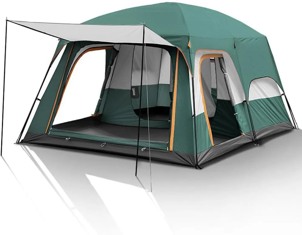Outdoor Travel Camping Tent Waterproof Tent Portable Rainproof Sunshine-Proof Tent Fishing Hiking Sunshine Shelter (Dark Green Type h)