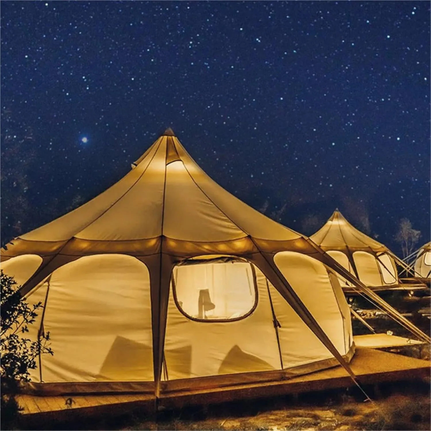 Outdoor Water Drop Tent Camp Accommodation Thickened Rainproof and Windproof Tent