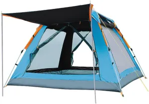Outdoor Waterproof Camping Tent Instant Pop Up Family Tent, Automatic Portable Beach Dome with Porch Suitable Picnic Backpacking