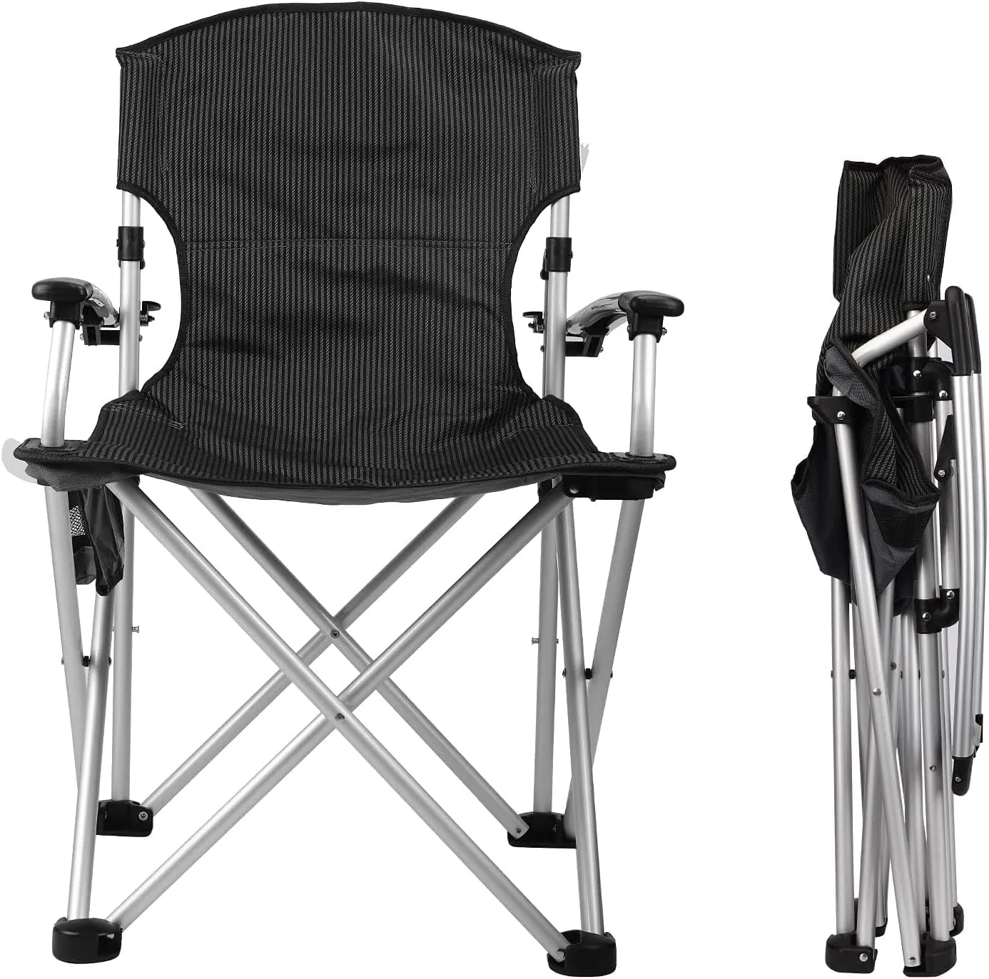 OutdoorFishing Recliner, Folding Bedchair, with Soft and Comfortable Pillows, Bed Chair for Fishing Camping Office Lunch Break, Lazy Recliner Enjoy Leisure Time