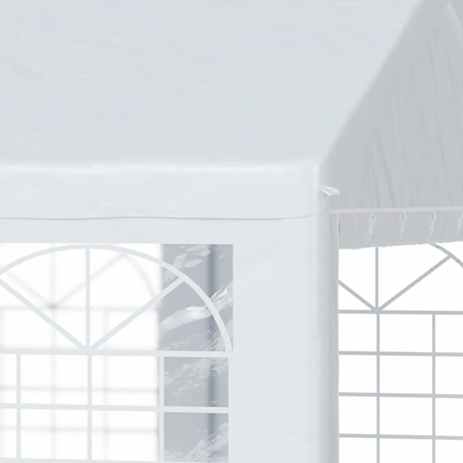 Outsunny 20' X 20' Heavy Duty Party Tent, Carport Garage Canopy, Patio Gazebo Canopy With Removable |Outsunny 20'x20' Grand Abri De Voiture Exterieur Robuste Garage Party Event Tente Patio Gazebo Auven