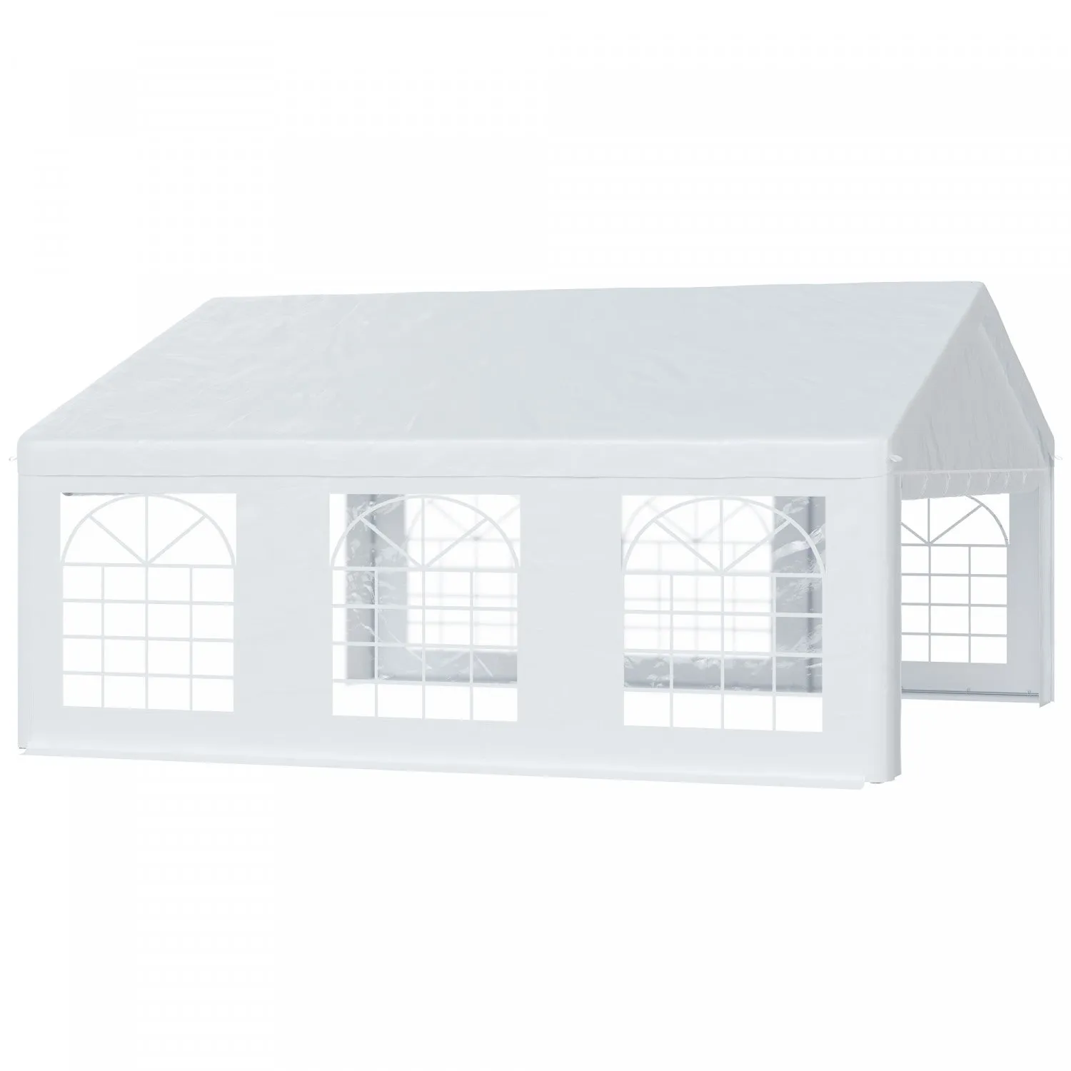 Outsunny 20' X 20' Heavy Duty Party Tent, Carport Garage Canopy, Patio Gazebo Canopy With Removable |Outsunny 20'x20' Grand Abri De Voiture Exterieur Robuste Garage Party Event Tente Patio Gazebo Auven