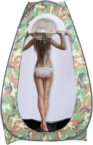 Outvita Pop Up Shower Tent, Instant Privacy Camping Changing & Toilet Tent, 6.23FT Portable Outdoor Shelter for Hiking Fishing Picnic Beach with Carring Bag 4 Stakes