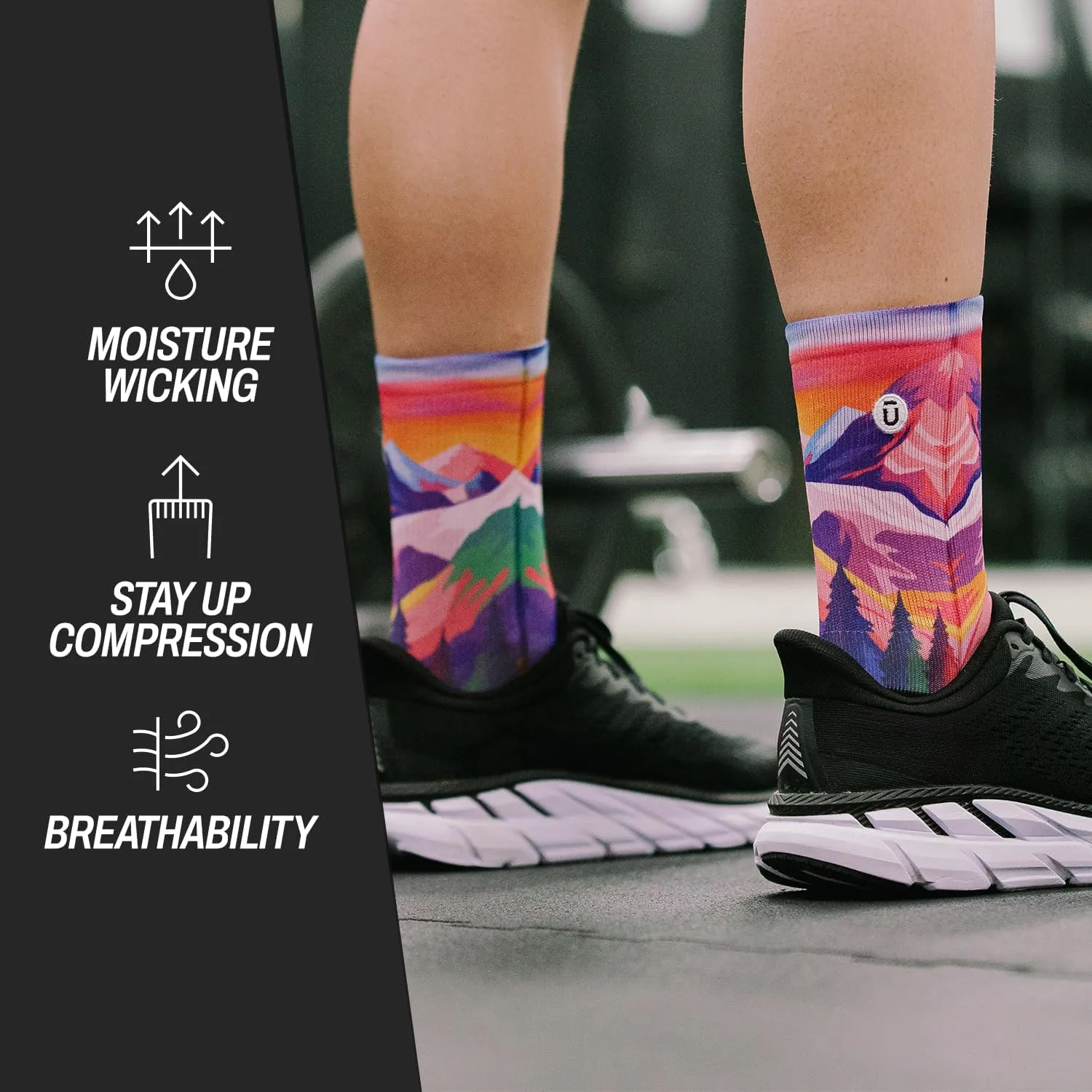 Outway Novelty Crew Socks for Men & Women, Breathable, Moisture-Wicking Athletic Calf Socks with Arch Support