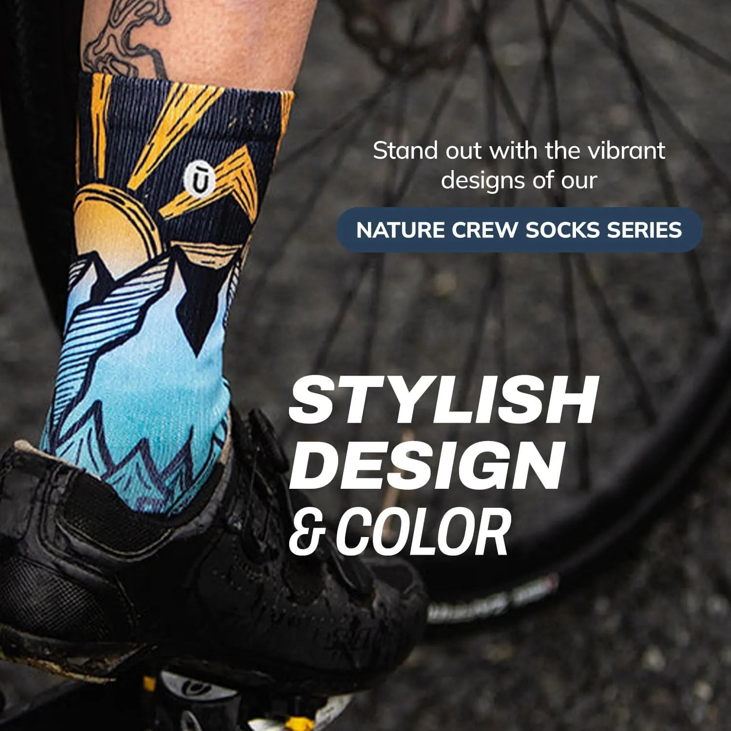 Outway Novelty Crew Socks for Men & Women, Breathable, Moisture-Wicking Athletic Calf Socks with Arch Support
