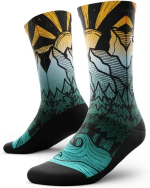 Outway Novelty Crew Socks for Men & Women, Breathable, Moisture-Wicking Athletic Calf Socks with Arch Support