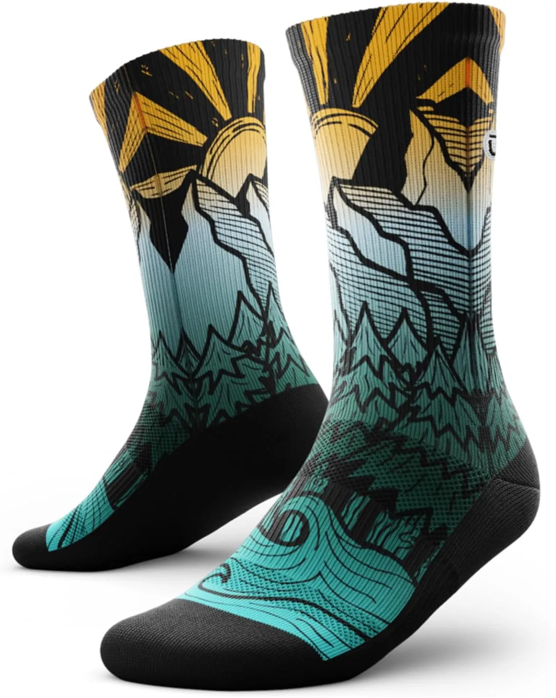 Outway Novelty Crew Socks for Men & Women, Breathable, Moisture-Wicking Athletic Calf Socks with Arch Support