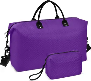 Overnight Travel Duffel Bag for Women Indigo Gym Sports Duffel Bags Large Carry On Airport Bag with Adjustable Strap for Trekking Foldable