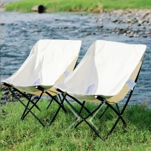 Oversized Folding Camping Chair, Recliner Garden Chairs, Steel Tube Supports, Oxford Cloth, For Outdoors Picnic Garden Backyard Patio Travel, 2 Pieces,with Storage Bag, Black Outdoor Folding Chair ( C