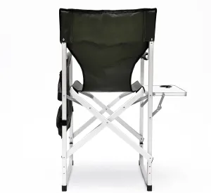 Oversized Padded Folding Outdoor Chair with Side Table and Storage Pockets, Convenient Features Lightweight Directors Chair for Camping, Picnics, Fishing, Indoor Outdoor Use, Sturdy 400lbs Capaci