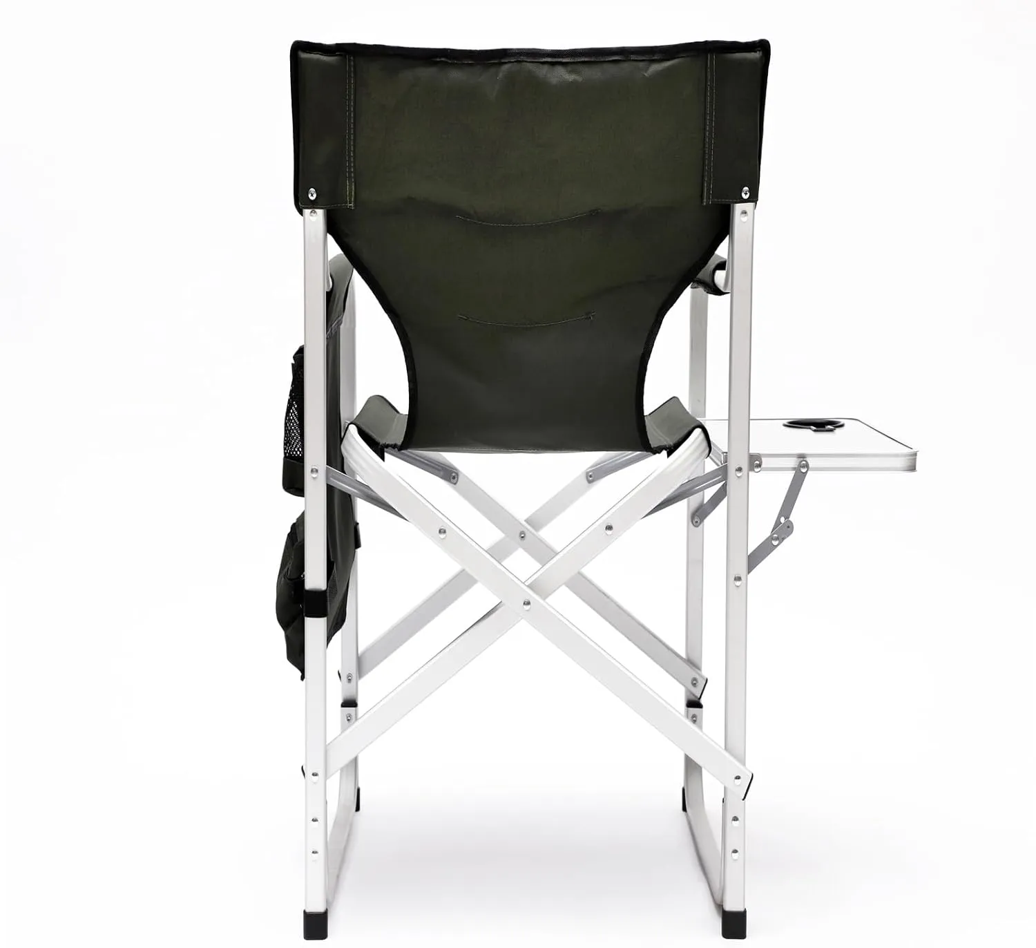 Oversized Padded Folding Outdoor Chair with Side Table and Storage Pockets, Convenient Features Lightweight Directors Chair for Camping, Picnics, Fishing, Indoor Outdoor Use, Sturdy 400lbs Capaci
