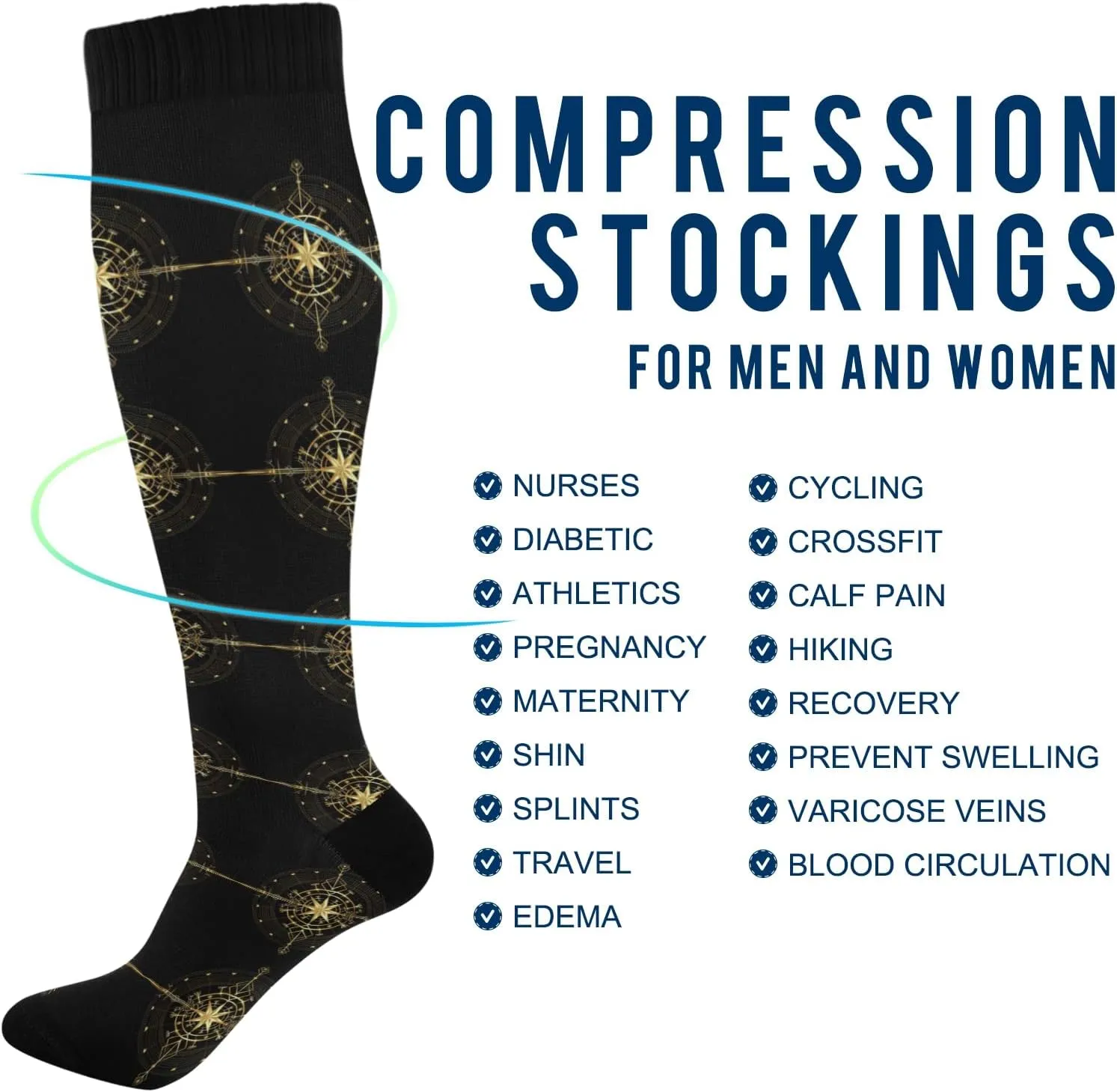 Oyihfvs Unisex Long Casual Socks Athletic Crew Breathable Soft Socks for Women Men Running Cycling Hiking