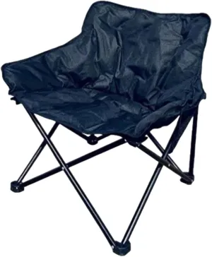Padded Camping Chair Moon Chair Accessories Back Support Stool Lazy Sofa Folding Seat Padded Cushion, Black