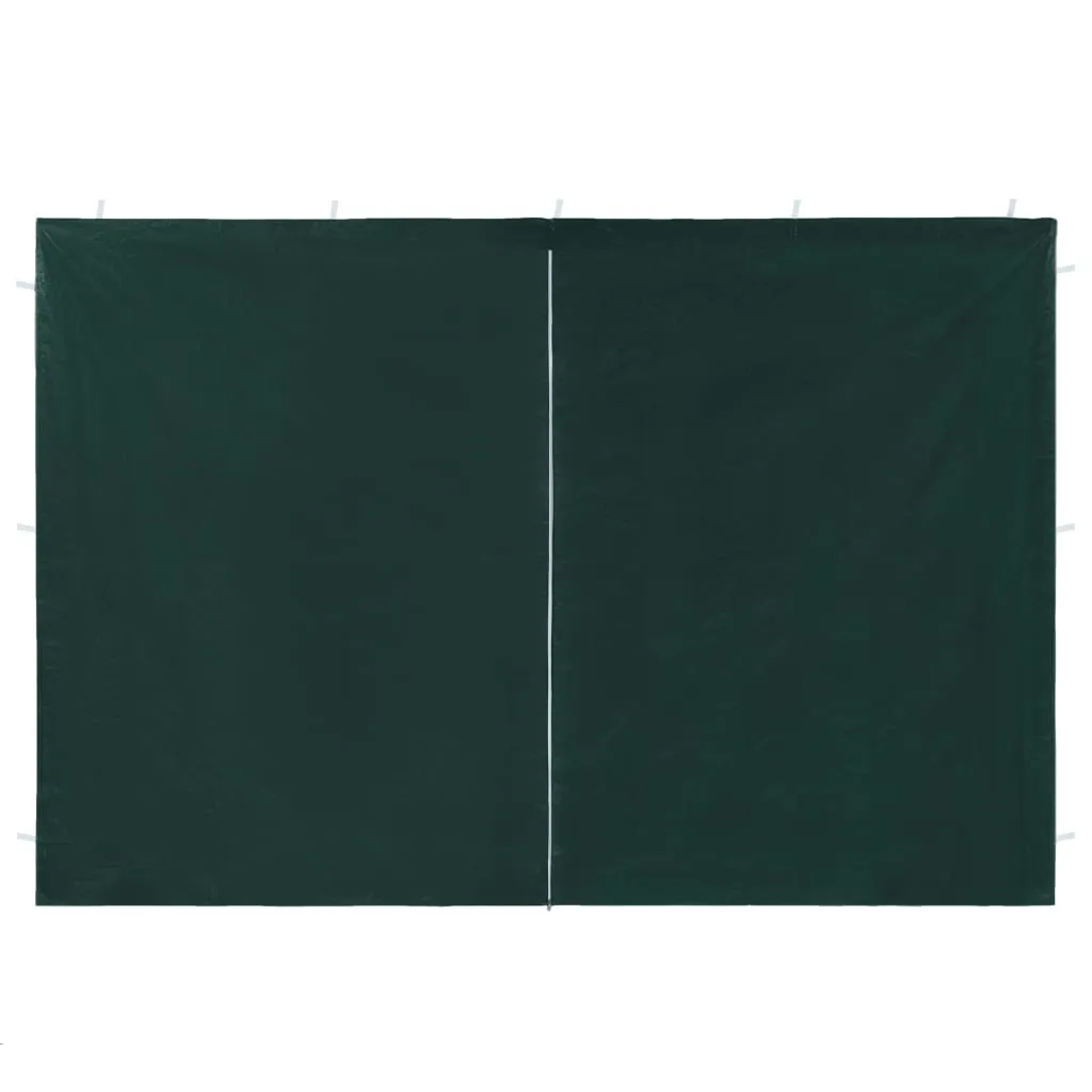 Party Tent Sidewall 2 pcs with Zipper PE Green