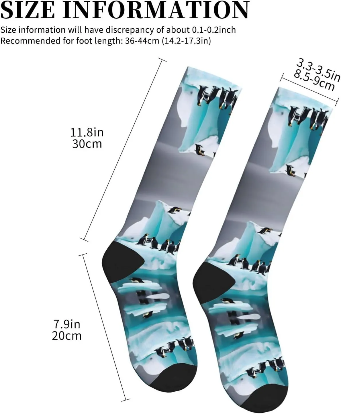 Penguins On The Iceberg Print Ankle Support Socks,Running Socks,Compression Socks For Women Men,For Athletic Hiking