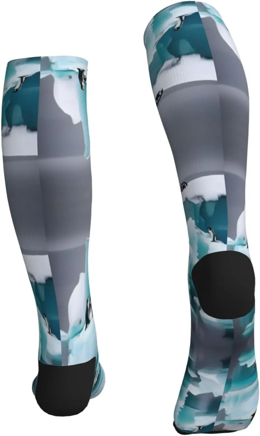 Penguins On The Iceberg Print Ankle Support Socks,Running Socks,Compression Socks For Women Men,For Athletic Hiking