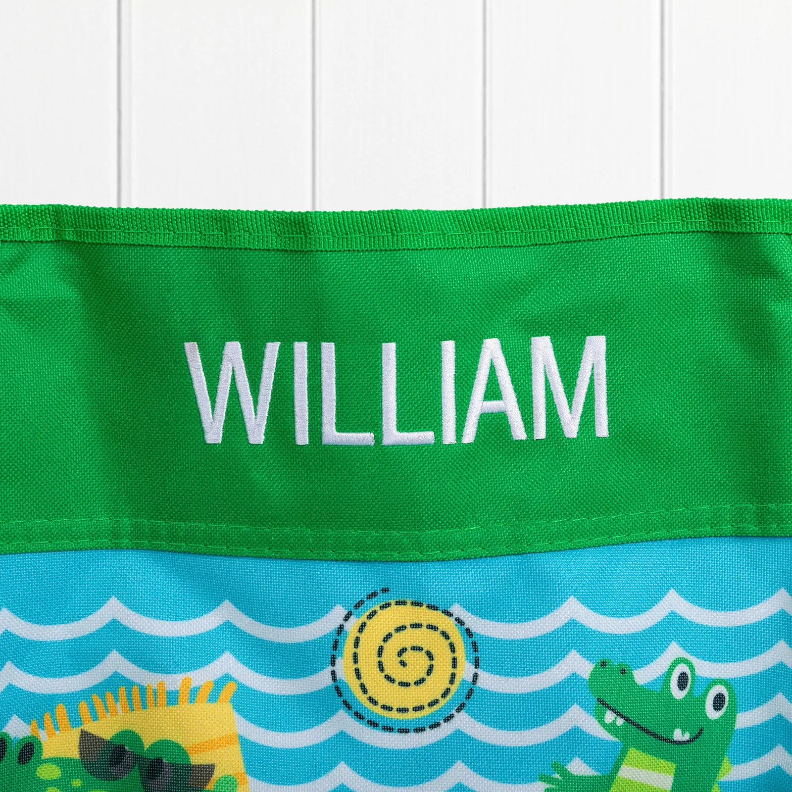 Personalised Kids' Foldable Beach Chair – Crocodile