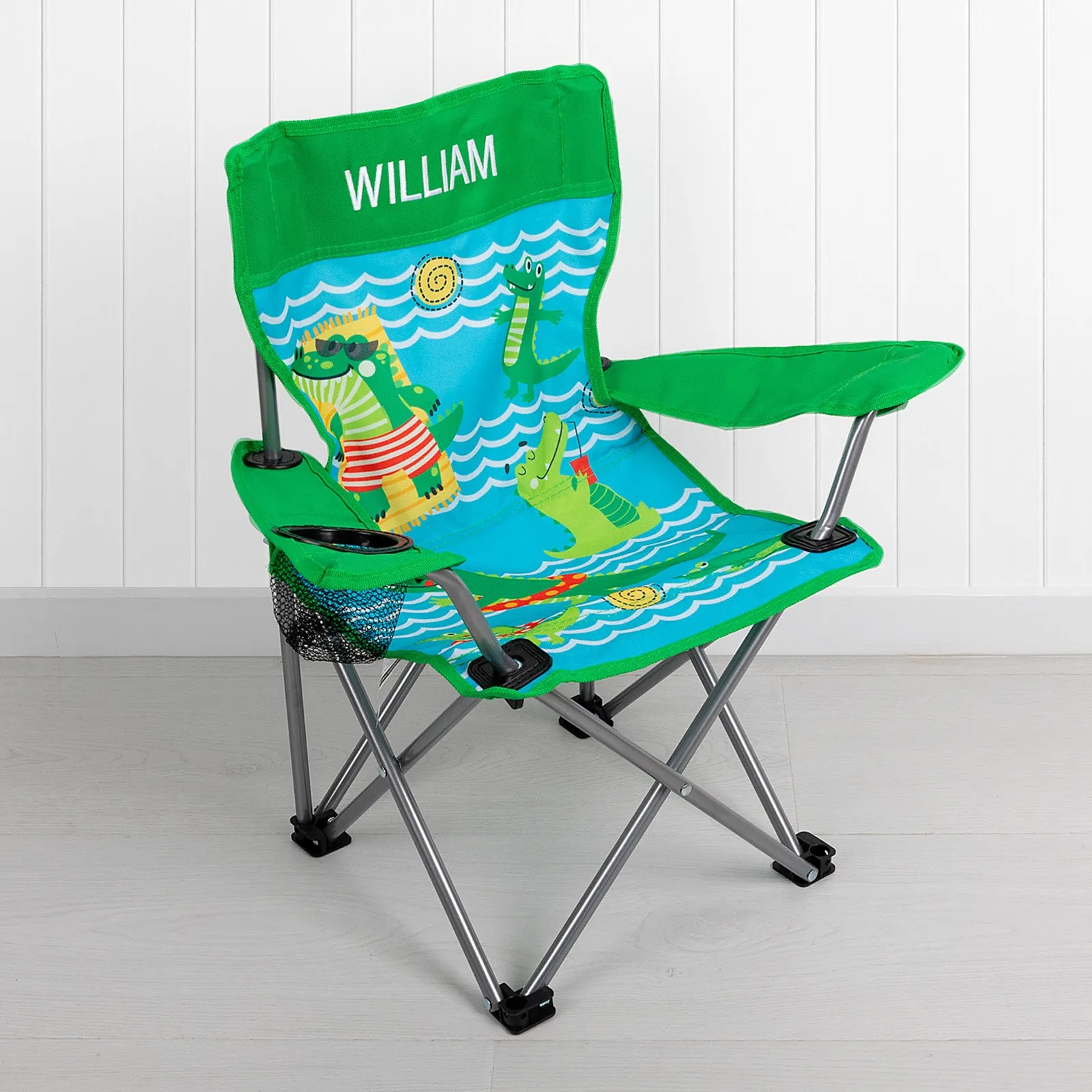 Personalised Kids' Foldable Beach Chair – Crocodile