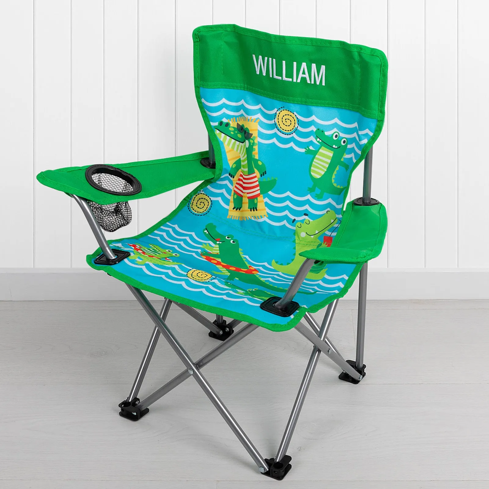 Personalised Kids' Foldable Beach Chair – Crocodile
