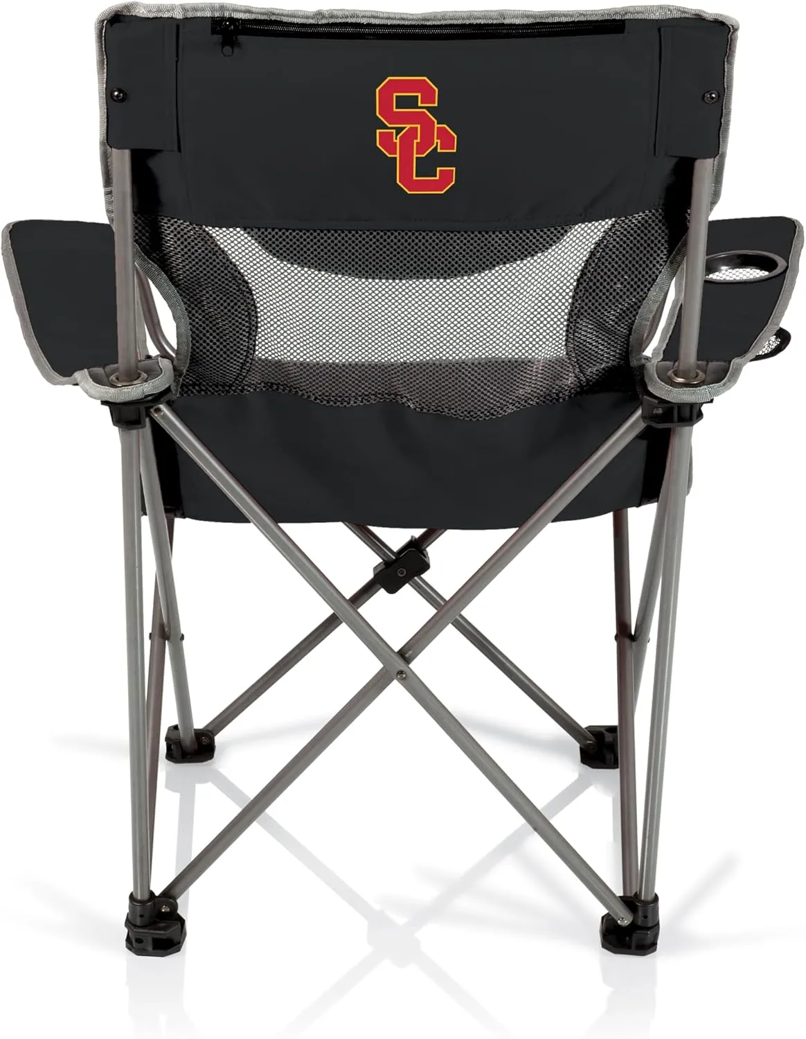 PICNIC TIME NCAA Oregon State Beavers Campsite Camping Chair, Picnic Chair, Outdoor Folding Chair with Carry Bag, Beach Chair, (Black with Gray Accents)