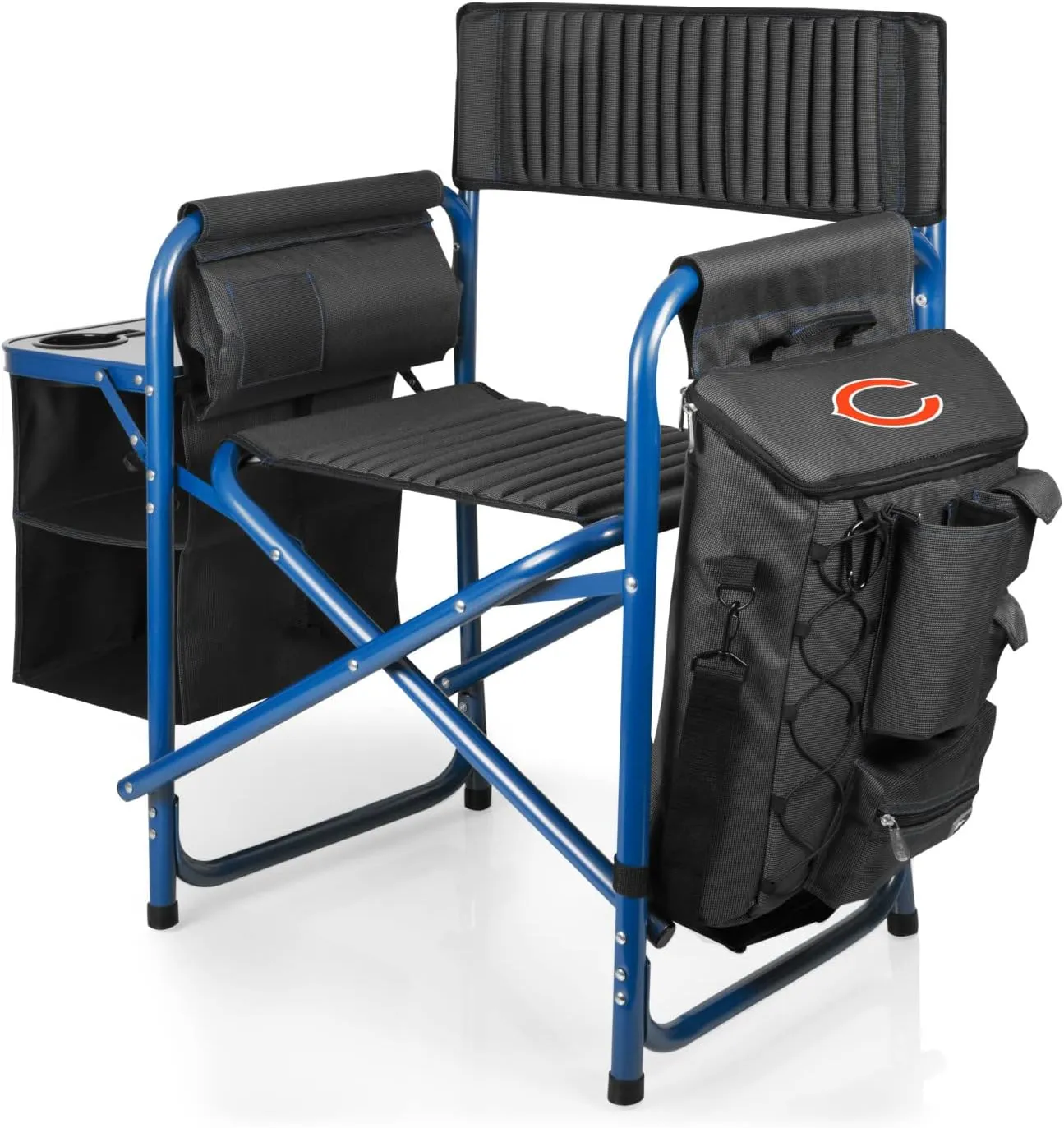 PICNIC TIME NFL Unisex-Adult NFL Fusion Camping Chair with Side Table and Soft Cooler, Beach Chair for Adults, Lawn Chair