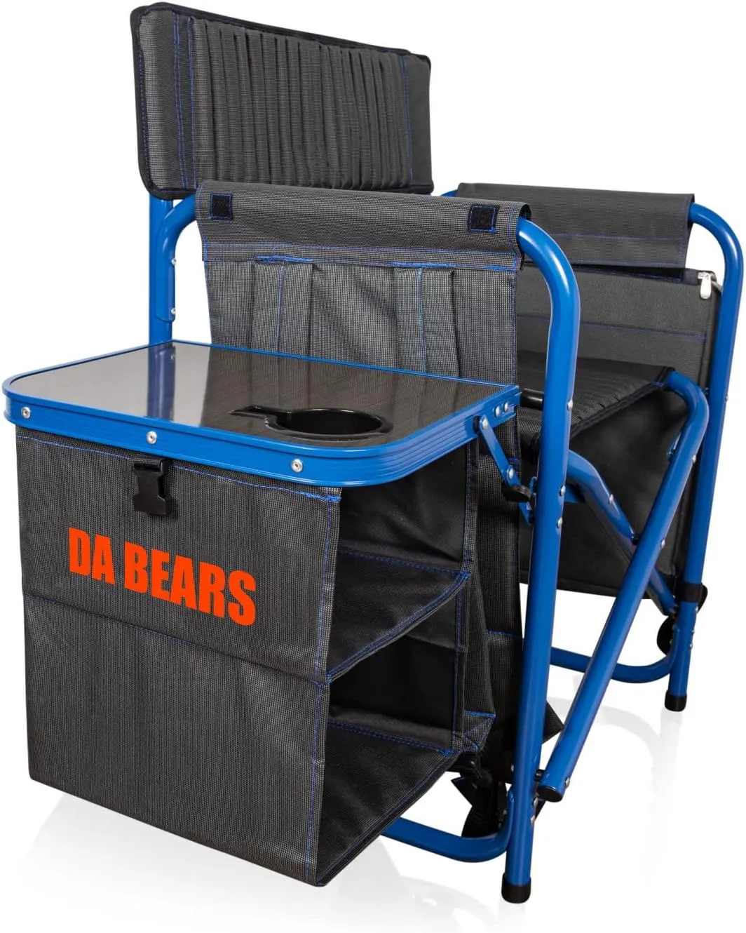 PICNIC TIME NFL Unisex-Adult NFL Fusion Camping Chair with Side Table and Soft Cooler, Beach Chair for Adults, Lawn Chair