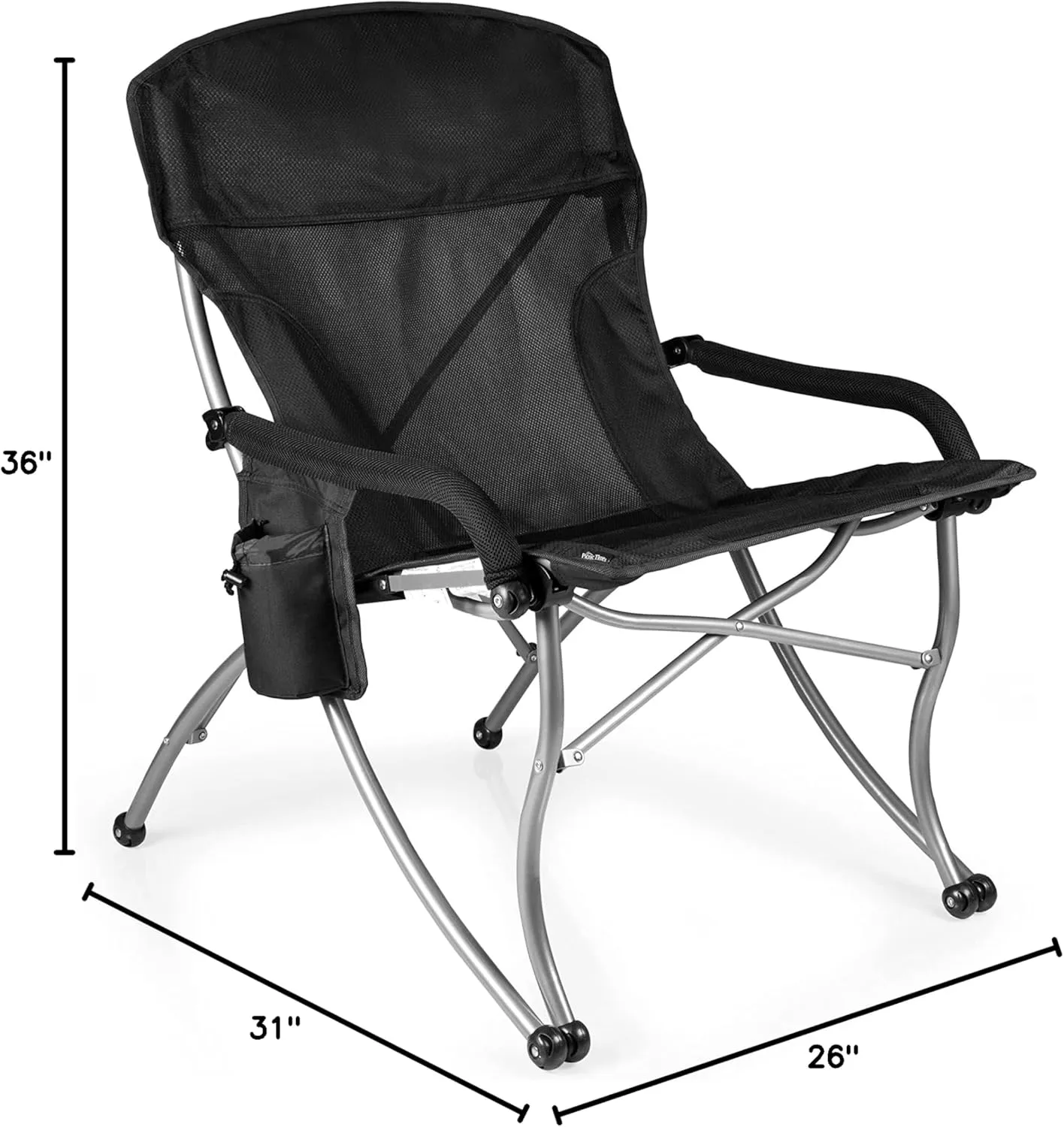 PICNIC TIME NFL Unisex-Adult NFL PT-XL Heavy Duty Camping Chair, XL Beach Chair, 400 lb Capacity Camp Chair