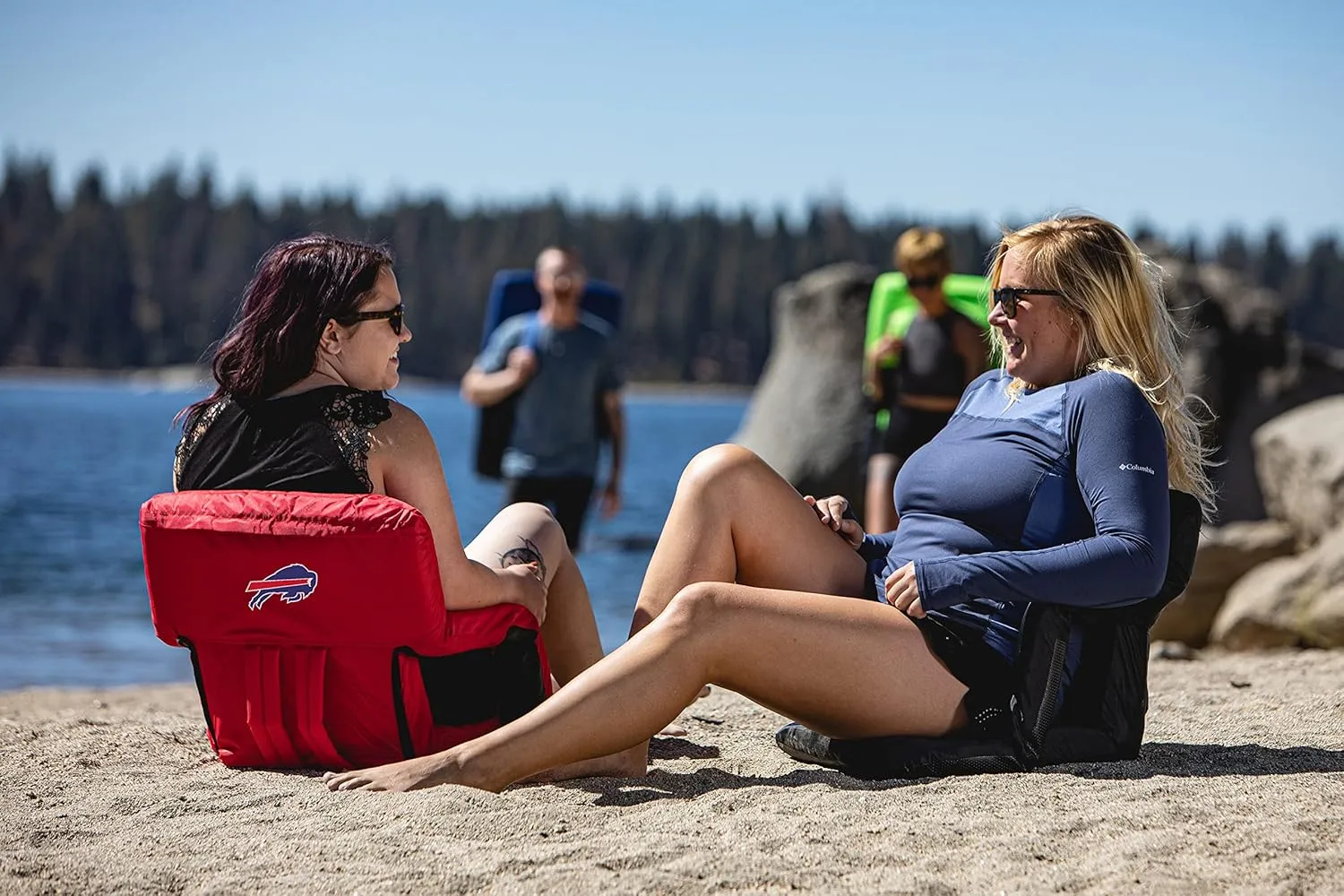 PICNIC TIME Red Buffalo Bills Ventura Seat Portable Recliner Chair