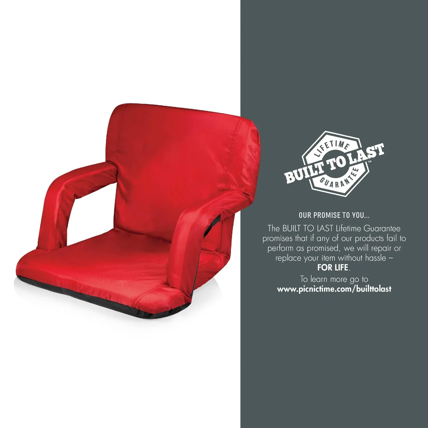 PICNIC TIME Red Buffalo Bills Ventura Seat Portable Recliner Chair