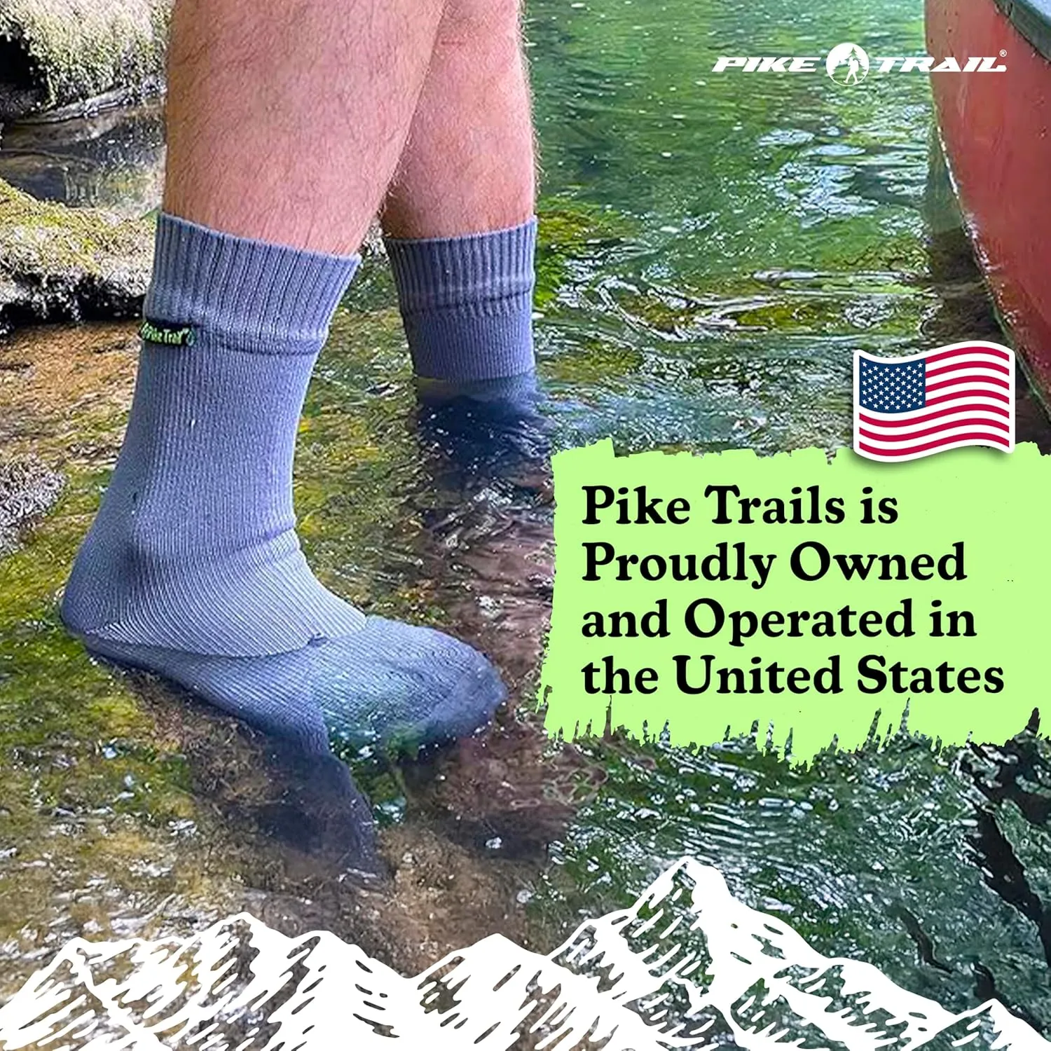 Pike Trail - Breathable, Waterproof Socks Ideal Hiking, Trekking, Wading, Fishing and Camping Essentials