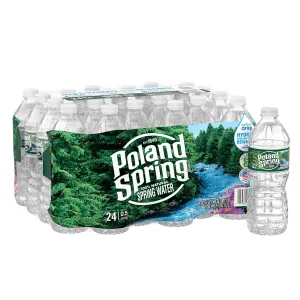Poland Spring Maine Spring Water Bottles, 24 Pack – Crisp, Still Bottled Water with Naturally Balanced Occurring Minerals & Electrolytes for Taste - 16.9 Fl Oz