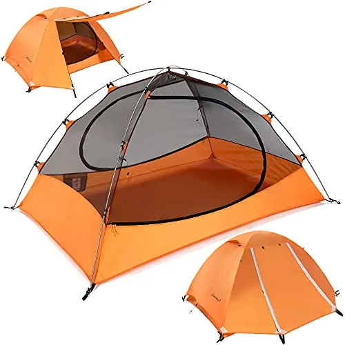 Polaris Lightweight Backpacking Tent,4-Person Ultralight Waterproof Camping Tent-3 Season