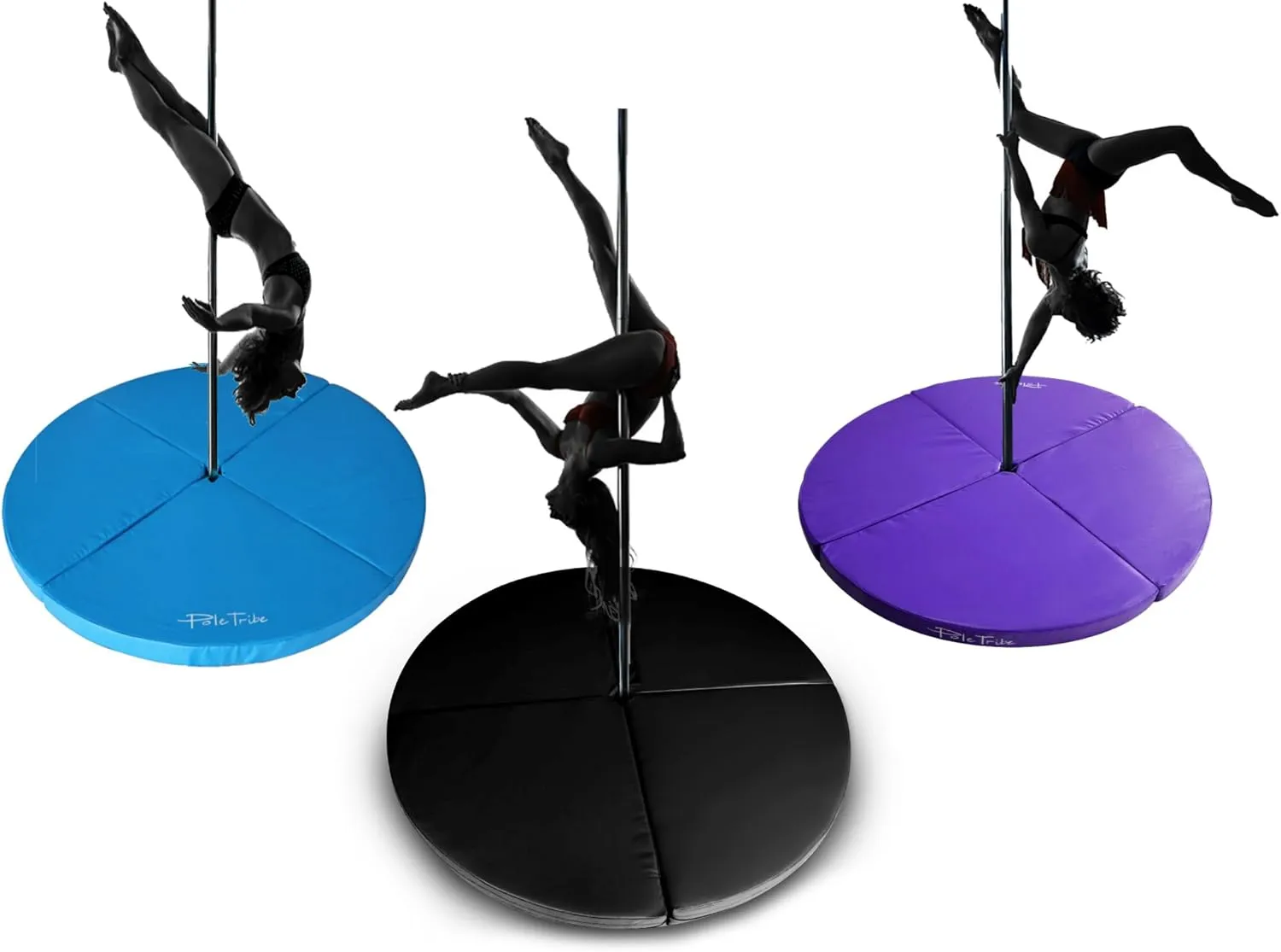 Pole Tribe Pole Dance Mats, 3.6" Thick, 5ft Wide Pole Crash Mats, Specialized Fall Safety Padding Made for Pole