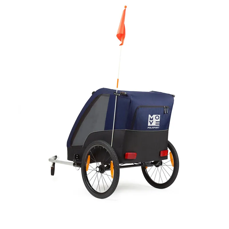 POLISPORT Child Trailer Without Strolling Kit Grey/Blue 8615000007