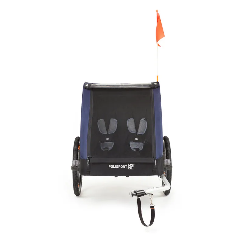 POLISPORT Child Trailer Without Strolling Kit Grey/Blue 8615000007