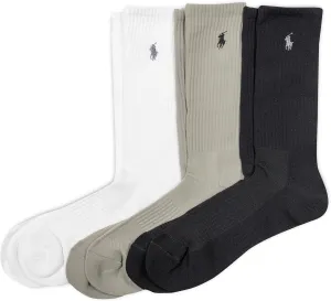 POLO RALPH LAUREN Men's Tech Athletic Crew Socks - 3 Pair Pack - Sport Cushioned Arch Support